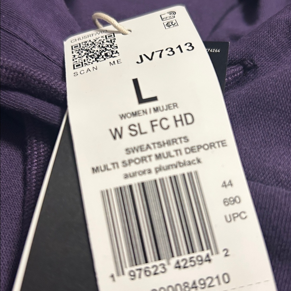 Adidas women’s hoodie  multi sport L new - Picture 2 of 12